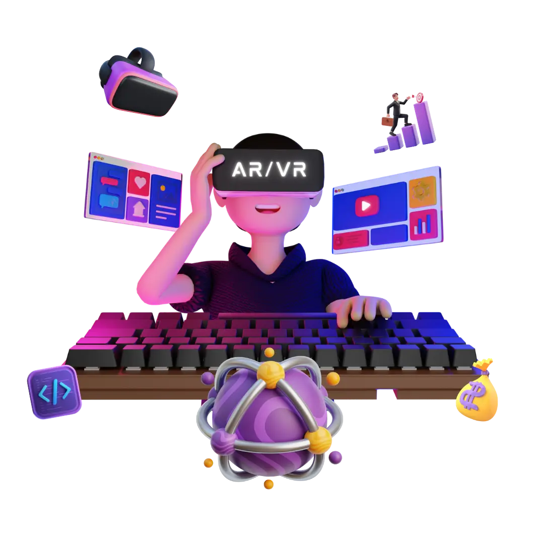 AR and VR Solutions Banner by Crystaltech Services